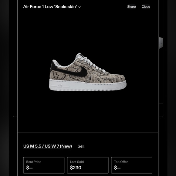 Air force 1 Low ‘Snakeskin’ - Picture 3 of 3